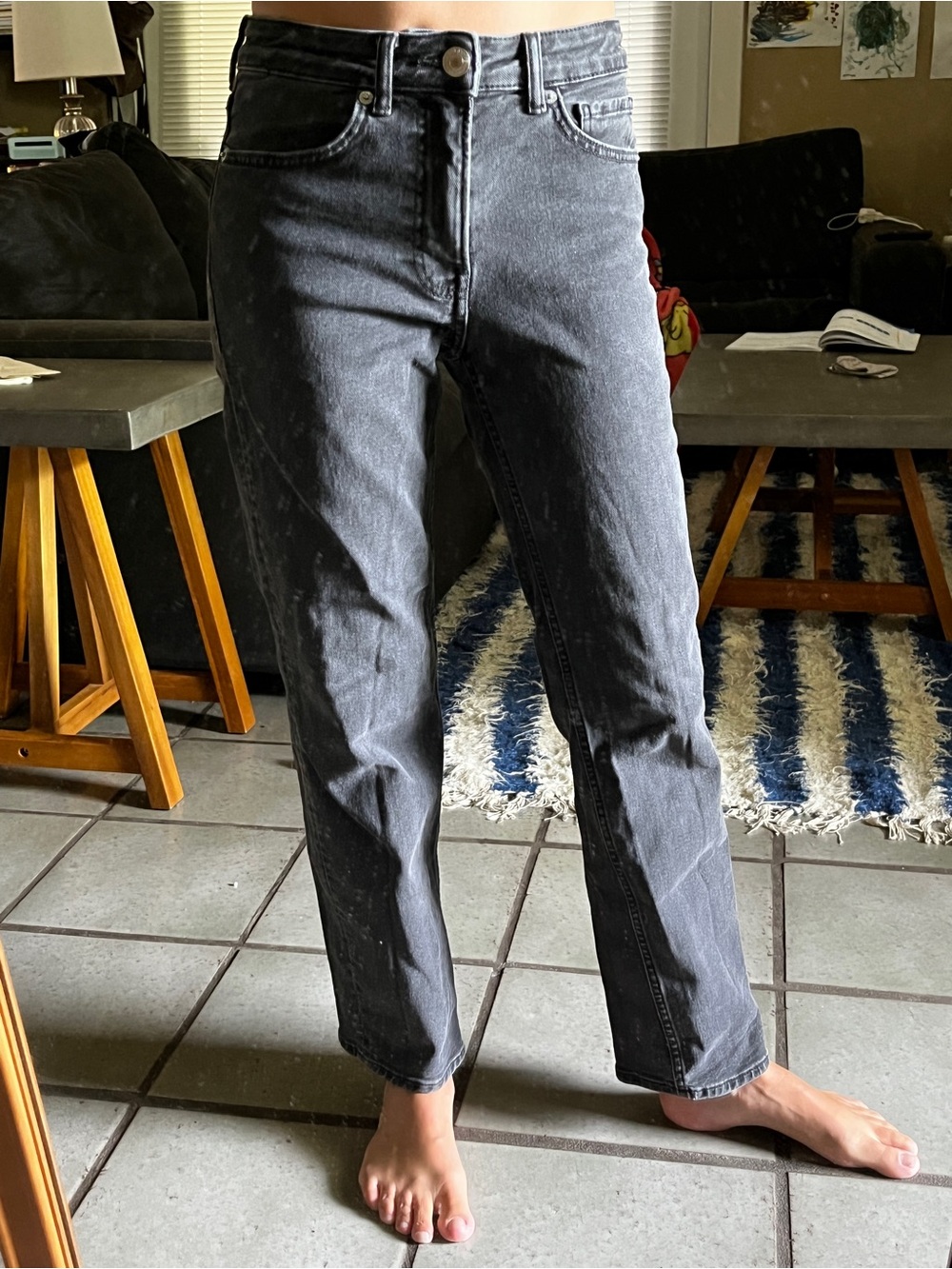 Straight leg jeans